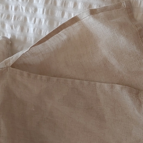 Women's Saks Fifth Avenue Threads Ecru Linen Sleeveless Tunic - Picture 6 of 8